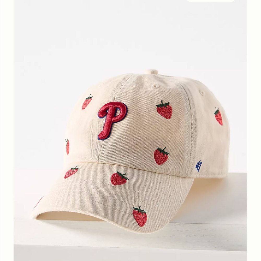 Strawberry Embroidered Phillies Hat